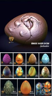 Dozen Eggs Pack2 – 3D Print