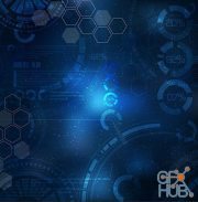 Technology future abstract background blue 6 (EPS)