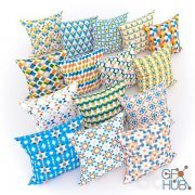 Pillow set shape play geometric