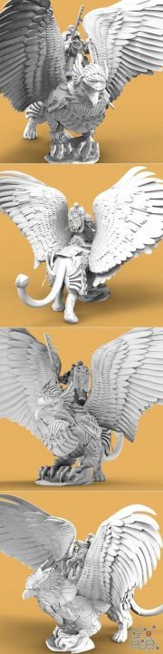 Royal Griffin Rider – 3D Print