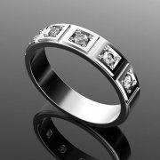 Frames and diamonds ring