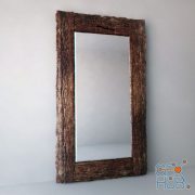 Rustic wooden mirror