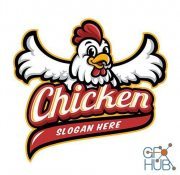 Chicken logo vector template (EPS)