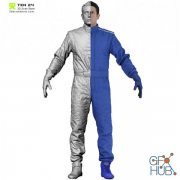 3D Scan Store – Male Racing Driver A Pose
