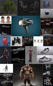 PBR Game and 3D-Scan 3D-Models Bundle January 2021