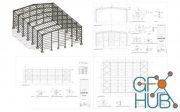 Revit 2022: Steel Structure "Warehouse" Erection Drawings