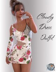 Daz3D, Poser: dForce Claudy Candy Dress for Genesis 8 Female(s)