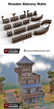 Wooden Balcony Walls – 3D Print