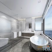 Modern bathroom interior 048
