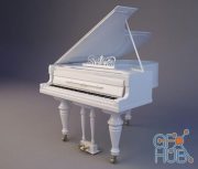 White classic piano
