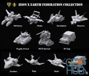CGtrader – Gundam Zeon X Earth Federation 3D-Models Bundle