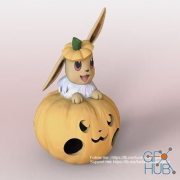 Eevee With Pumpkin Pokemon - Halloween – 3D Print