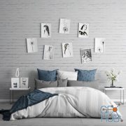 Bedroom set with photos