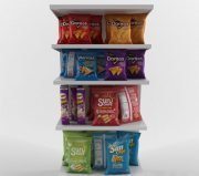 Shop shelf with chips