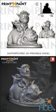 ﻿Goblin Pig Rider – 3D Print