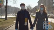 MotionArray – Sick Couple Walking Hand In Hand 488256