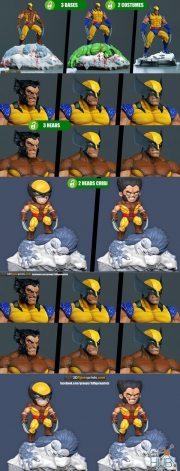 Wolverine vs Wendigo Hulk – 3D Print