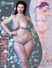 Z Curve Model Shape Preset and Poses for Genesis 8 Female