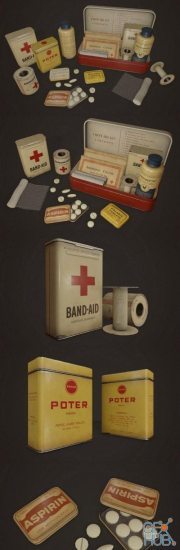Vintage First Aid Kit PBR