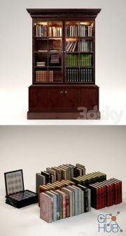 Baker China Cabinet and books (max 2015, fbx)