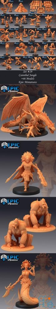 Epic Minis - Cannibal Jungle – 3D Print