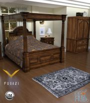 Daz3D, Poser: FG Romantic Bedroom Bundle