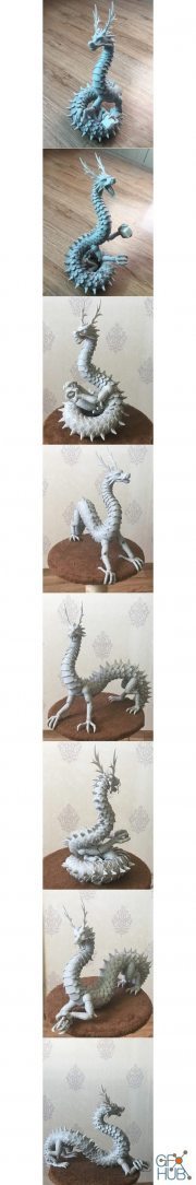 Lung Oriental Articulated Dragon – 3D Print