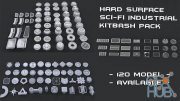 CGTrader – Hard Surface Sci-Fi Industrial KitBash 3 PACK Low-poly 3D models