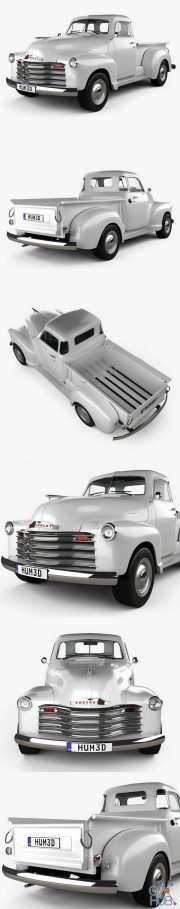 Chevrolet Advance Design Pickup 1951 Hum 3D