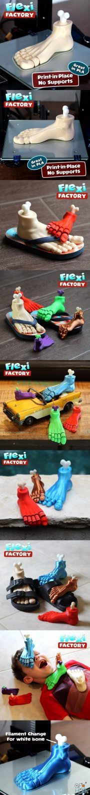 Flexi print-in-place foot – 3D Print