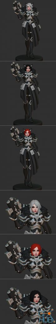 Witcher Space Nuns Anime Heads – 3D Print