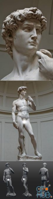 David (Michelangelo) Galleria dell Accademia, Florence, Italy – 3D Print