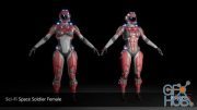 Unreal Engine Asset – Sci Fi Space Soldier Female
