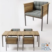 Skargaarden Haringe armchair + table (Corona