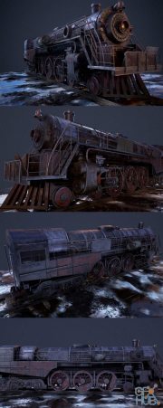 Post apocalyptic Berkshire Steam Locomotive PBR