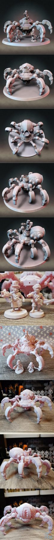 Giant Steampunk Mech Spider – 3D Print