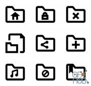 62 Folders Vector Icons (Lineal, Fill) – EPS