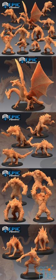 Epic Minis Twin Mountains – 3D Print
