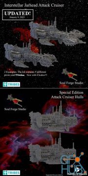 Interstellar Jarheads Attack Cruisers – 3D Print