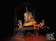 AC DC Hells Bells Legends of Rock whith base – 3D Print
