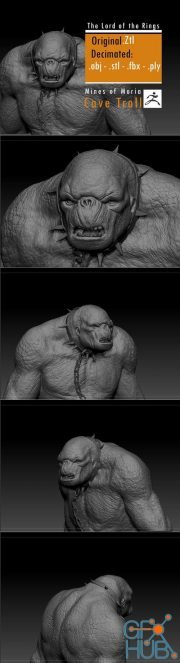Cave Troll The Lord of the Rings – 3D Print