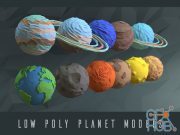CGTrader – Low poly planets Low-poly 3D model