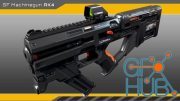 Unreal Engine – SciFi Machinegun AK4 Playable
