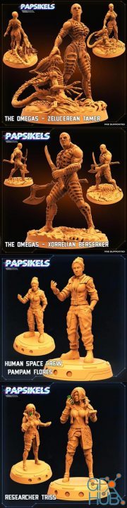 PapSikels Miniatures - Skullhunters and Omegas solo models – 3D Print