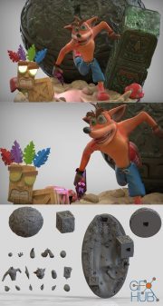 Crash Bandicoot & Ball – 3D Print