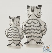 Owl ceramic sculpture