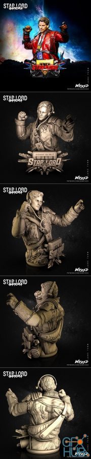 3DWicked - Starlord & Gamora - Starlord Bust – 3D Print