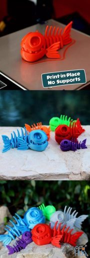Flexi Print-in-Place Fish – 3D Print