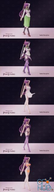 Pink Studio - High School of the dead - Saeko Busujima – 3D Print
