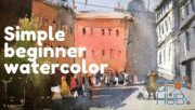 Skillshare – Simple watercolor exercise: Step by step how to paint with watercolor lesson for beginners